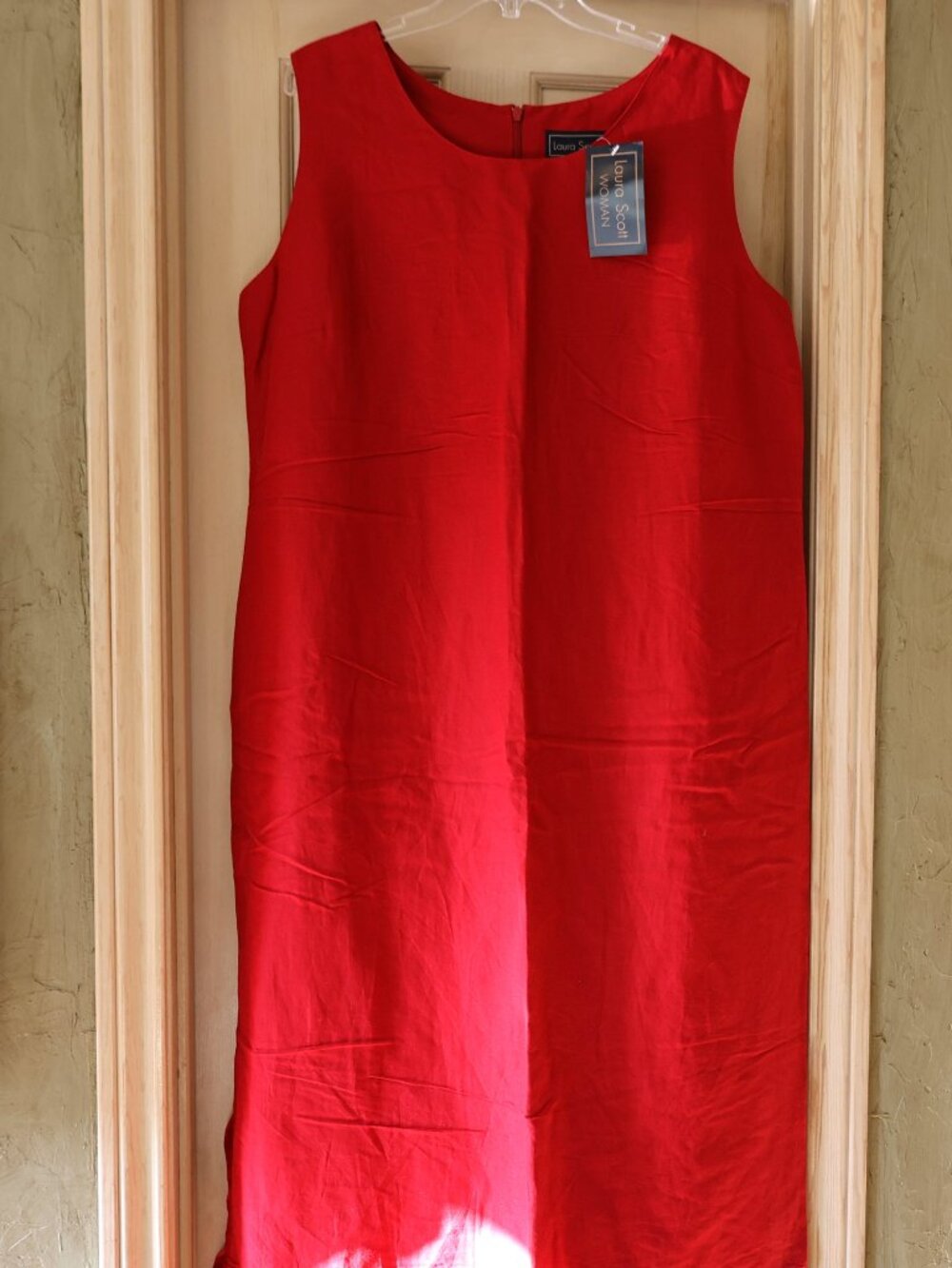 NWT Laura Scott Red Sleeveless Dress Size 18W
